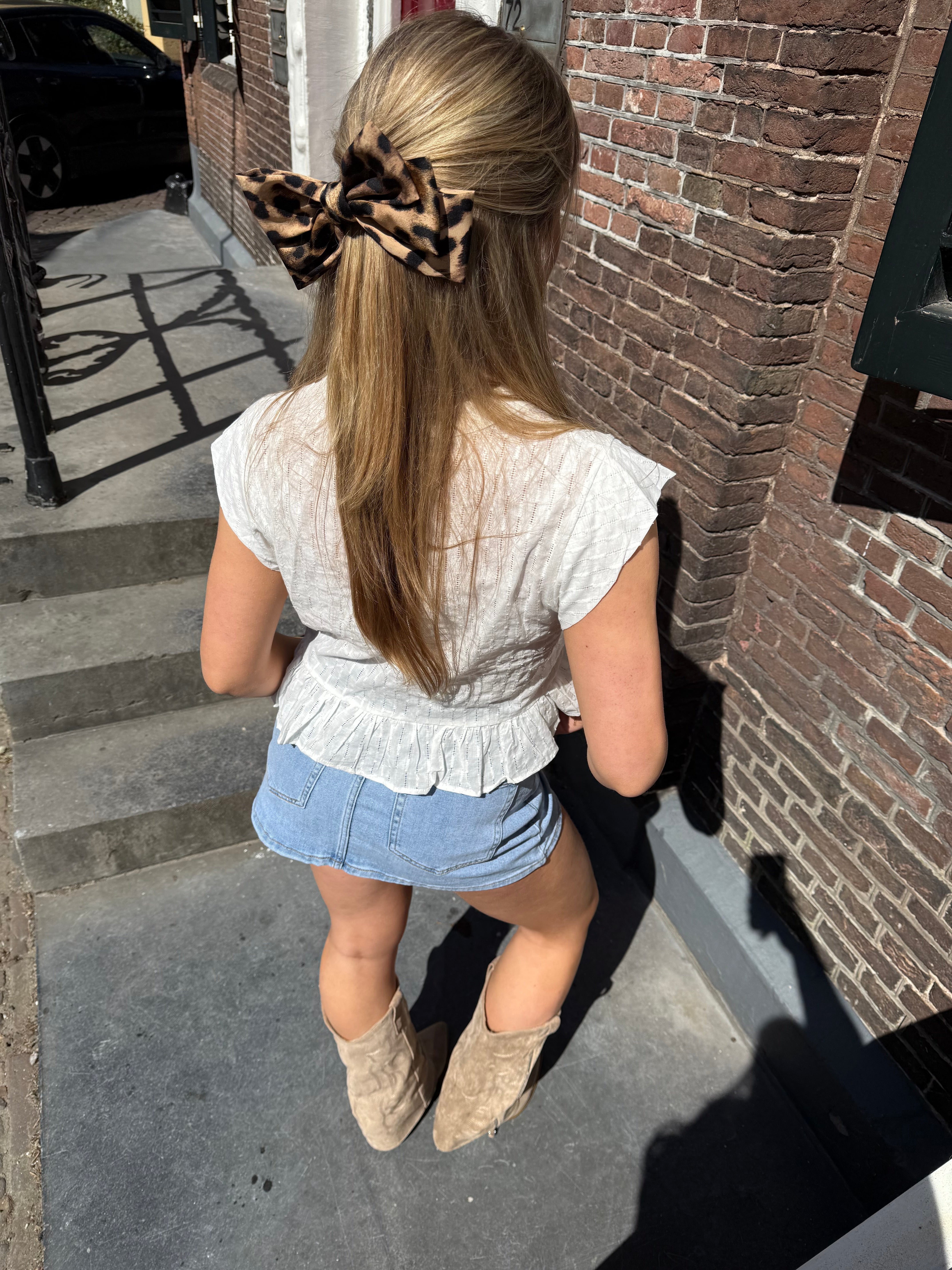 Leopard hair clip