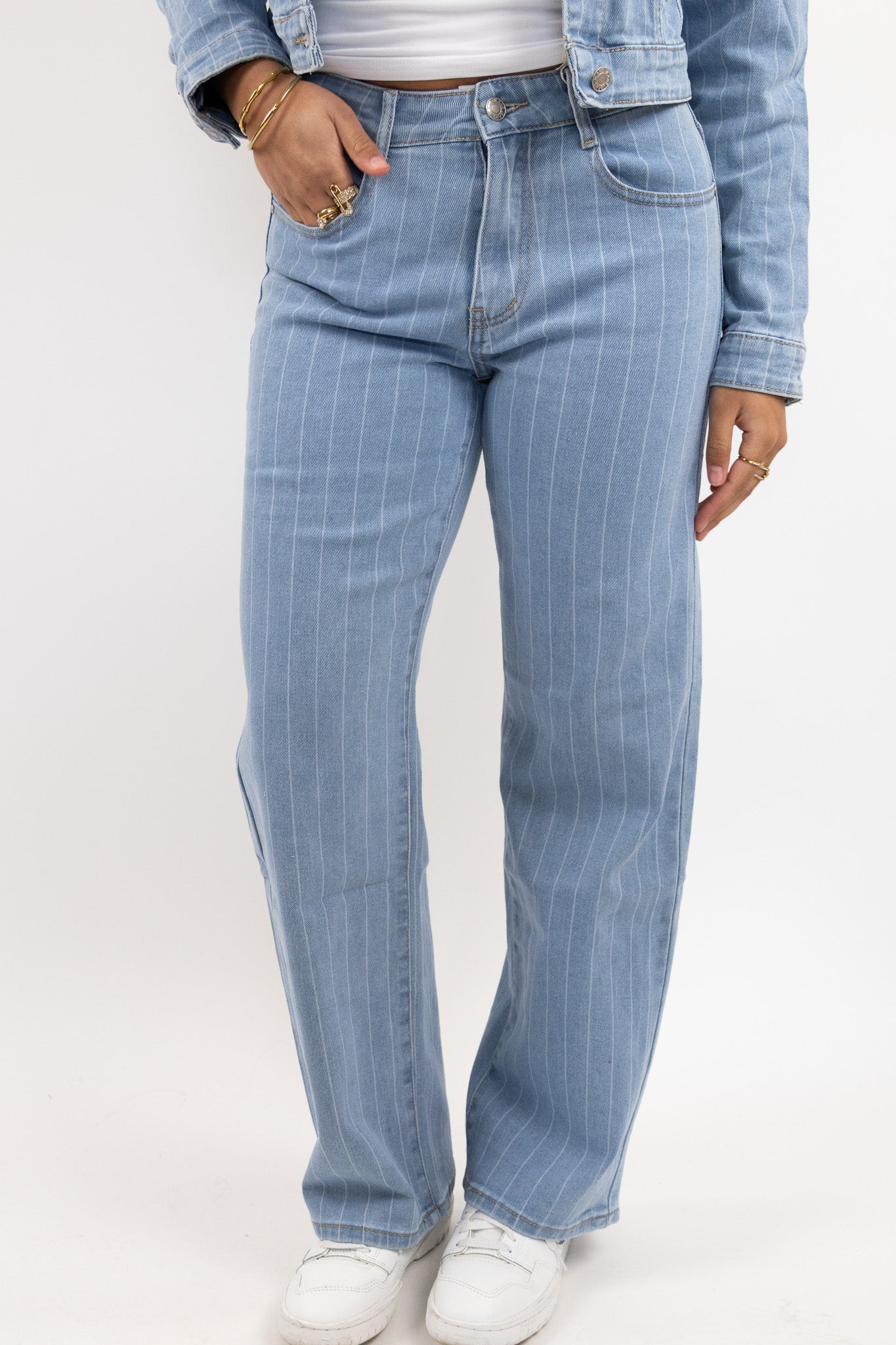 Jade Striped Jeans – Stretch