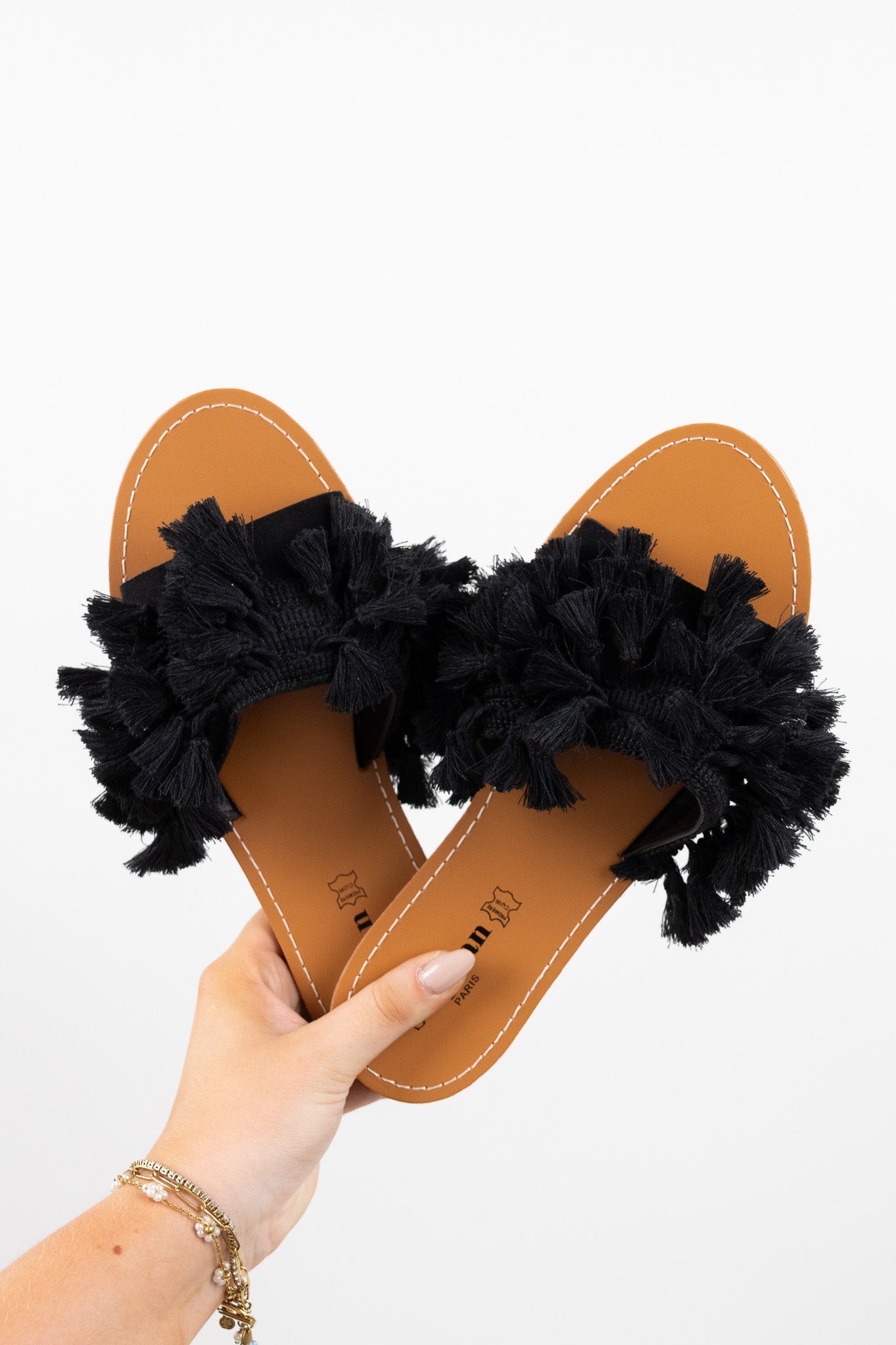Boho Fray Slides