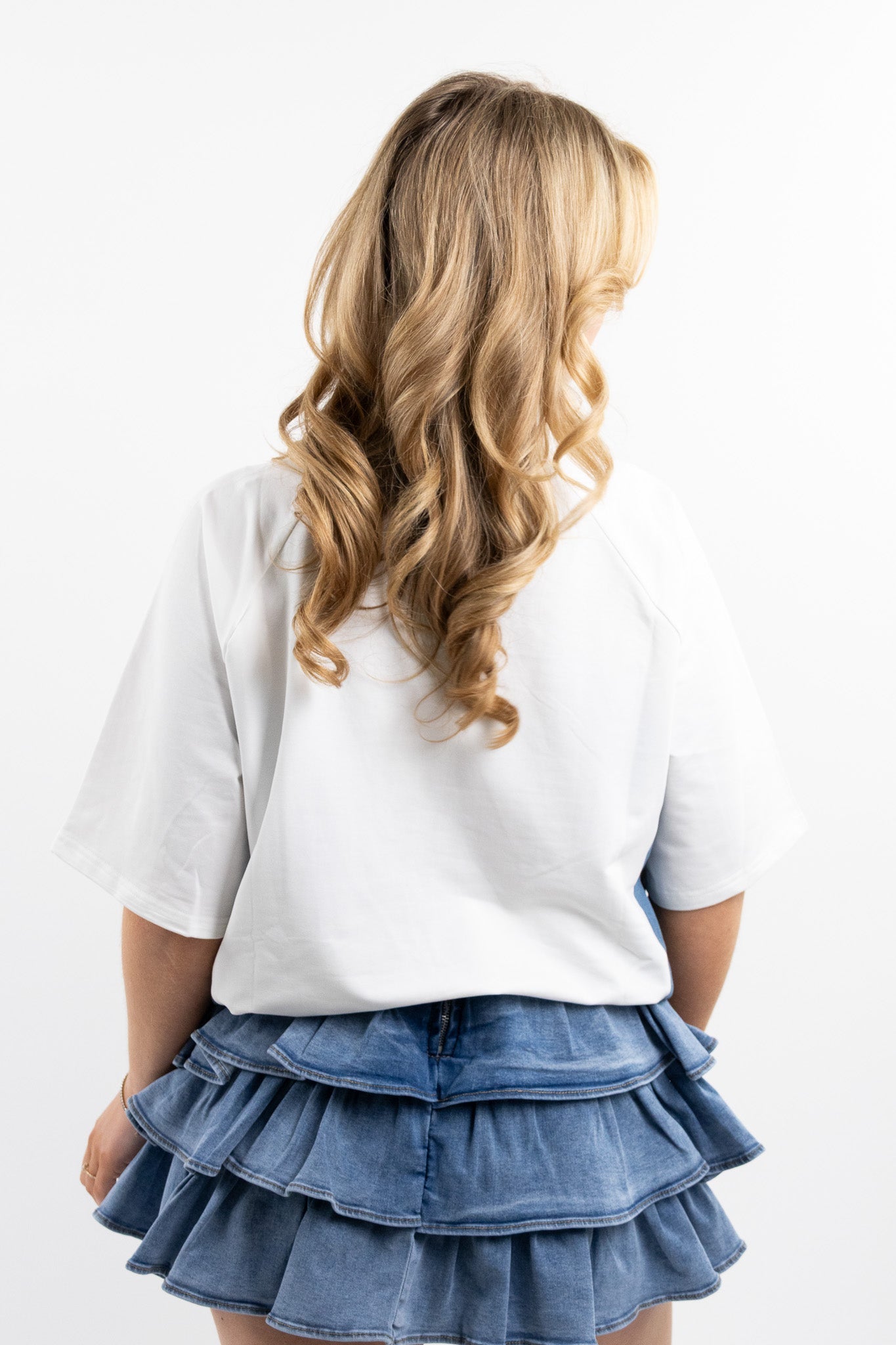 Oversized denim jersey